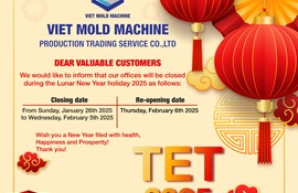 We would like to inform that our offices will be closed during the Lunar New Year holiday 2025 as follows:
